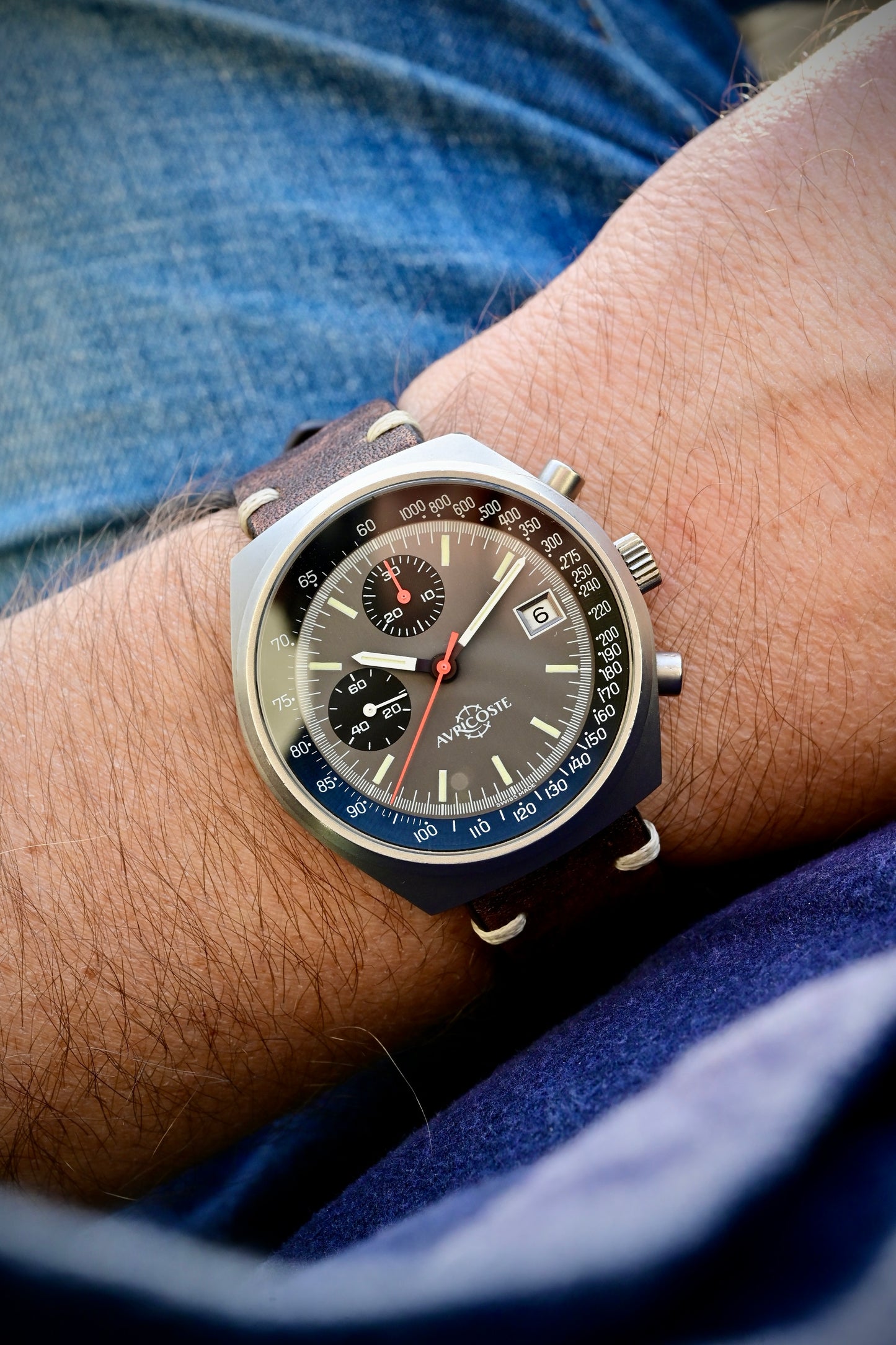 AURICOSTE Chronographe militaire -"13e RDP"