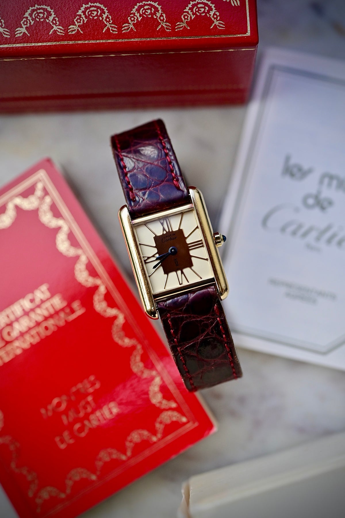 CARTIER Tank Must "Ivory mirror dial" Ref. SM 366001