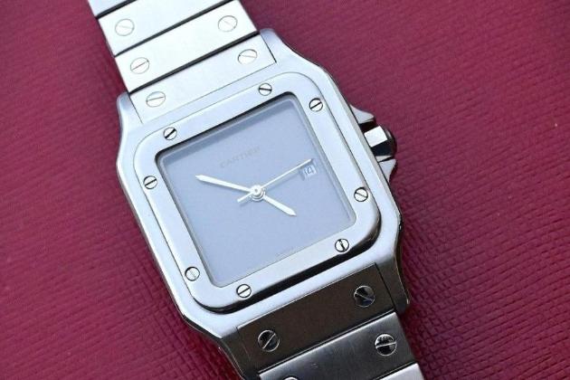 CARTIER Santos cadran gris "Gun/Ghost" SAS ROOSTERWATCHES