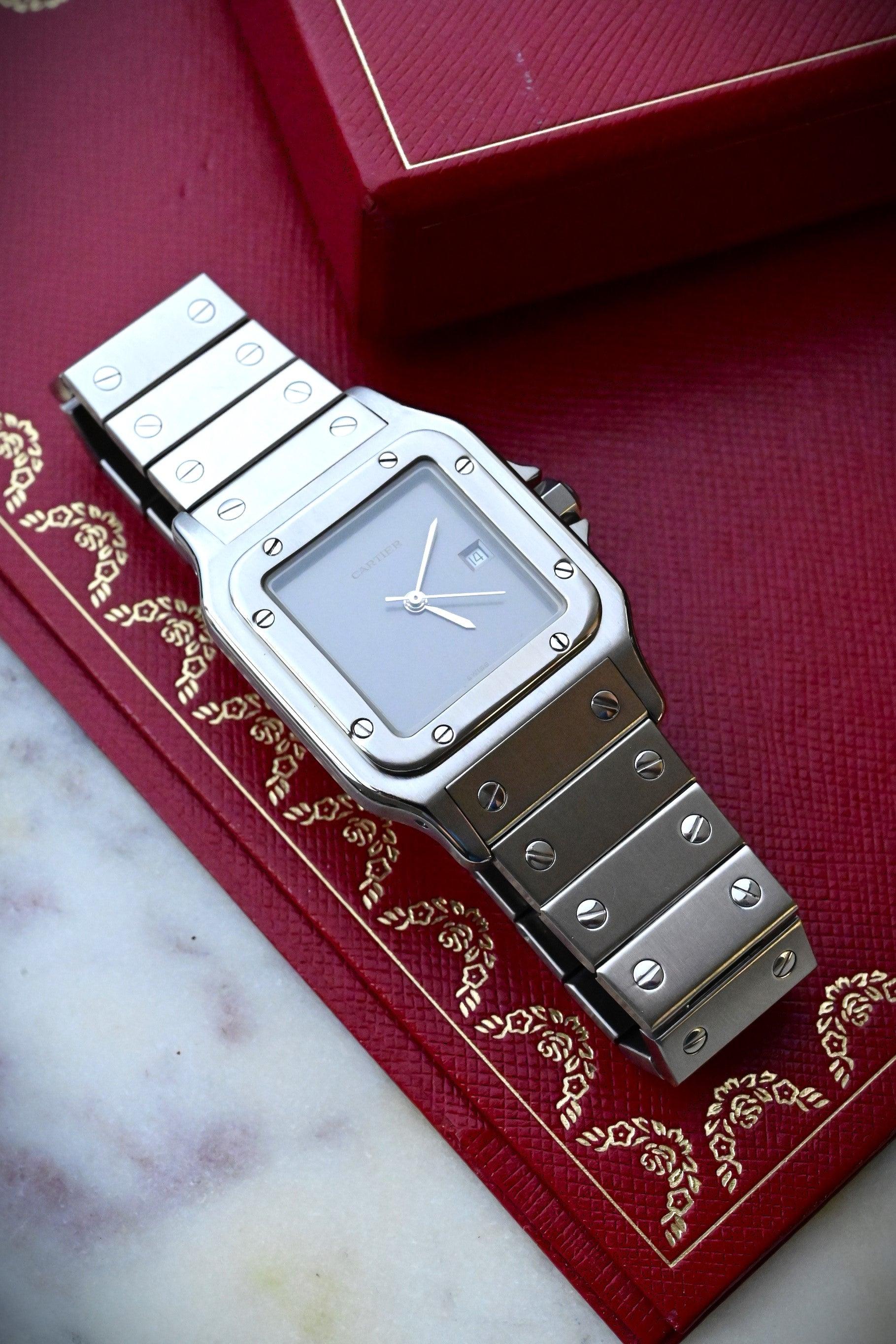 CARTIER Santos cadran gris "Gun/Ghost" SAS ROOSTERWATCHES