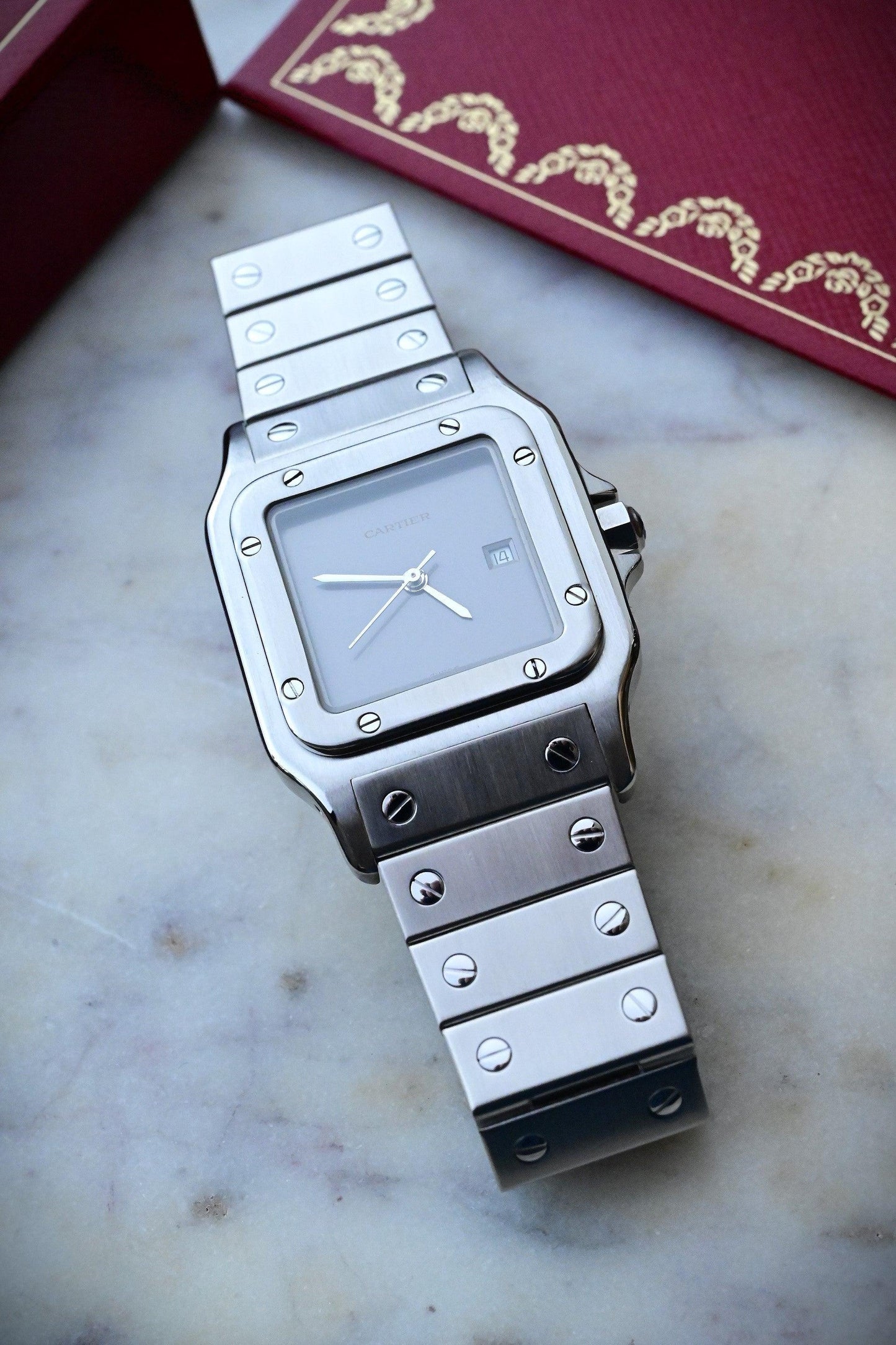 CARTIER Santos cadran gris "Gun/Ghost" SAS ROOSTERWATCHES