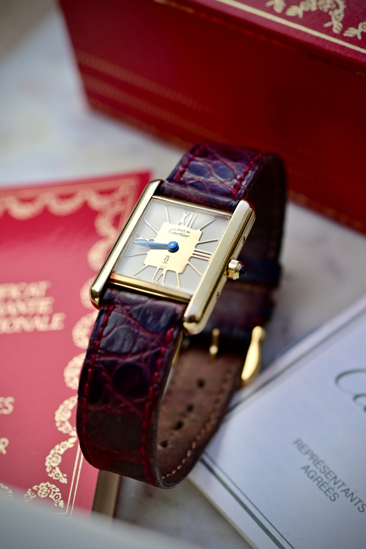 CARTIER Tank Must "Ivory mirror dial" Ref. SM 366001