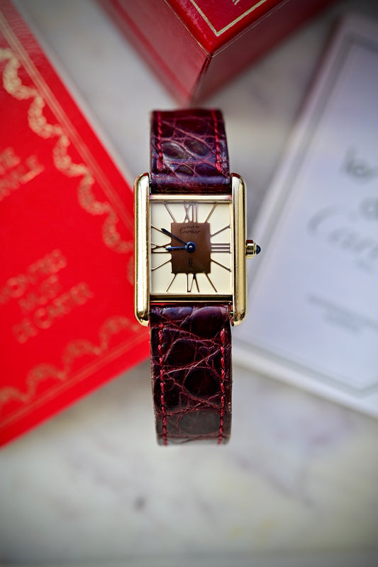 CARTIER Tank Must "Ivory mirror dial" Ref. SM 366001